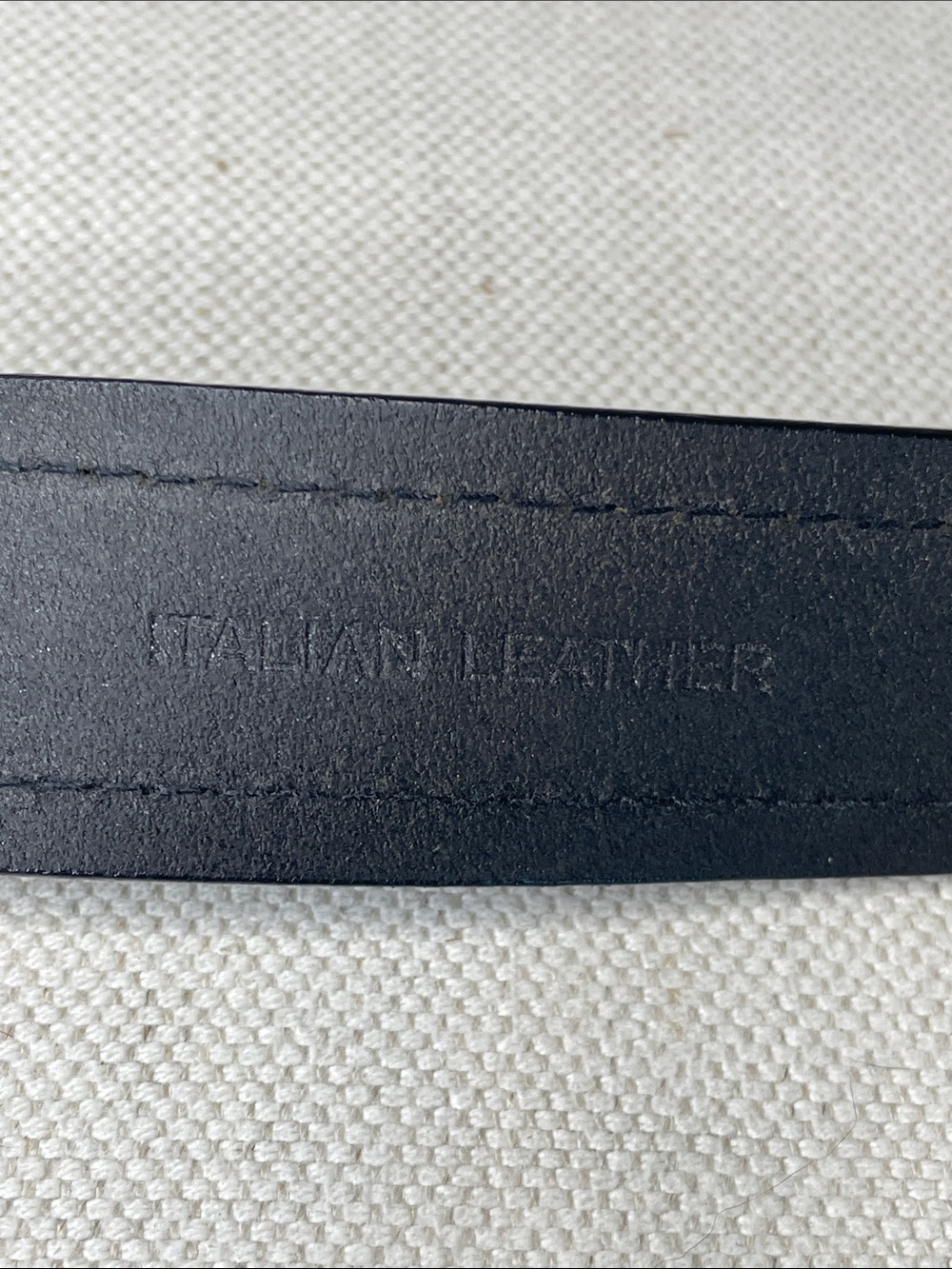 Vintage Polo Ralph Lauren Black Leather Belt with Brass Plate - Picture 4 of 5